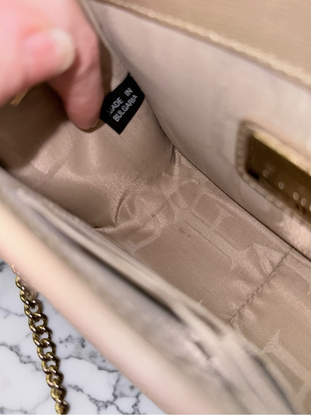 Furla EUC Julia Studded Metropolis Crossbody with Gold Studs & Chain - Picture 12 of 16